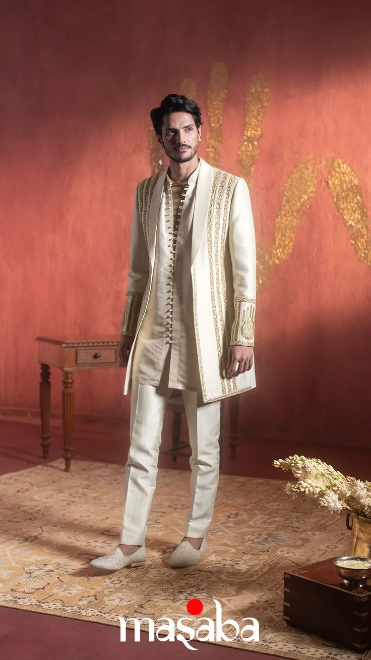 Luxury Gold Accent Engagement Attire for Men