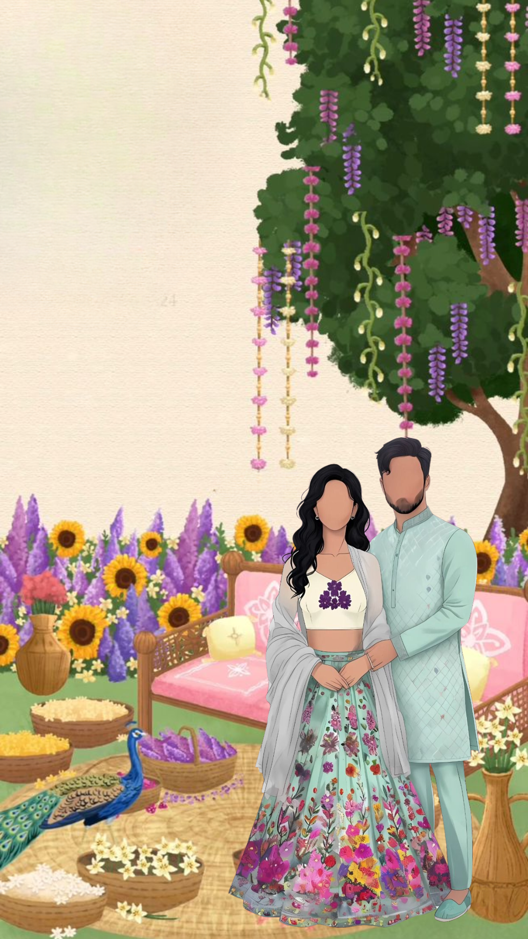 Classic Gold Engagement Invitation