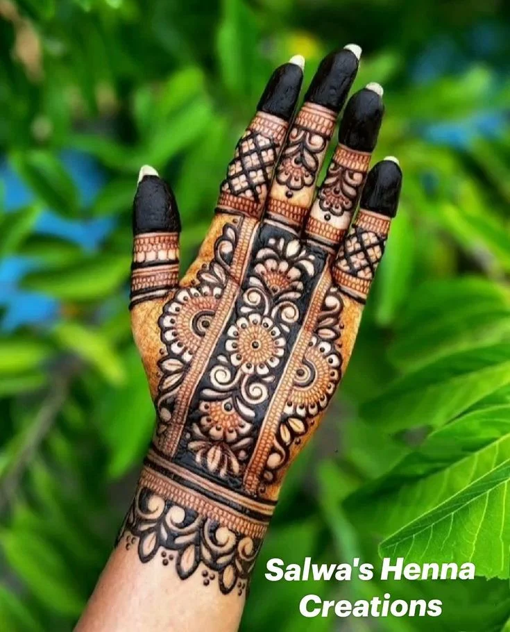 Net Pattern Mehendi