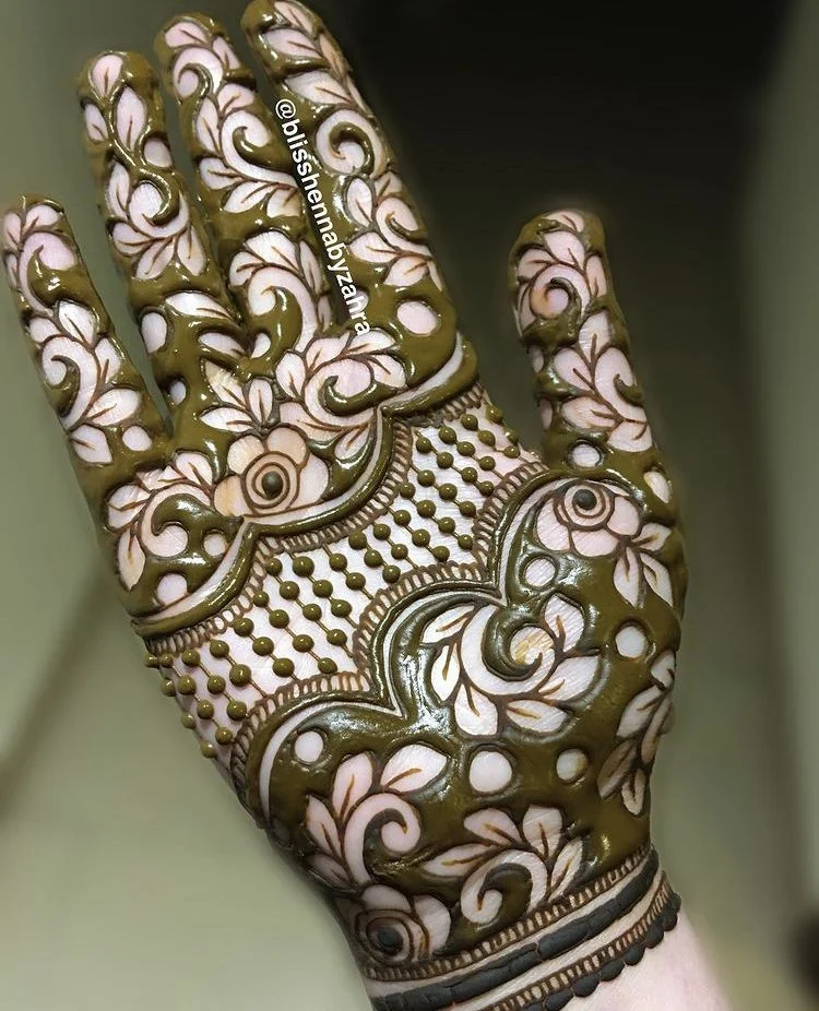 Stylish Back Finger Mehendi
