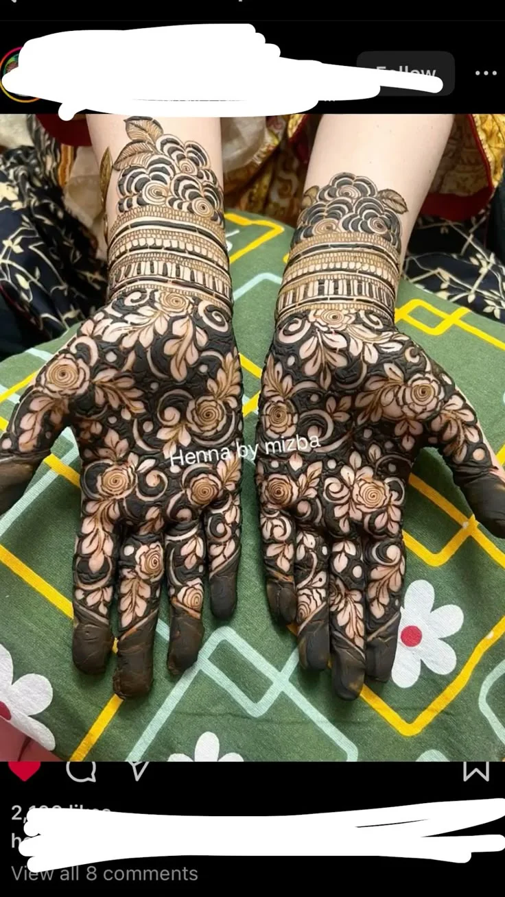 Mandala with Finger Stripes