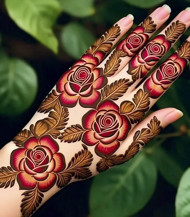 Shaded Floral Mehendi