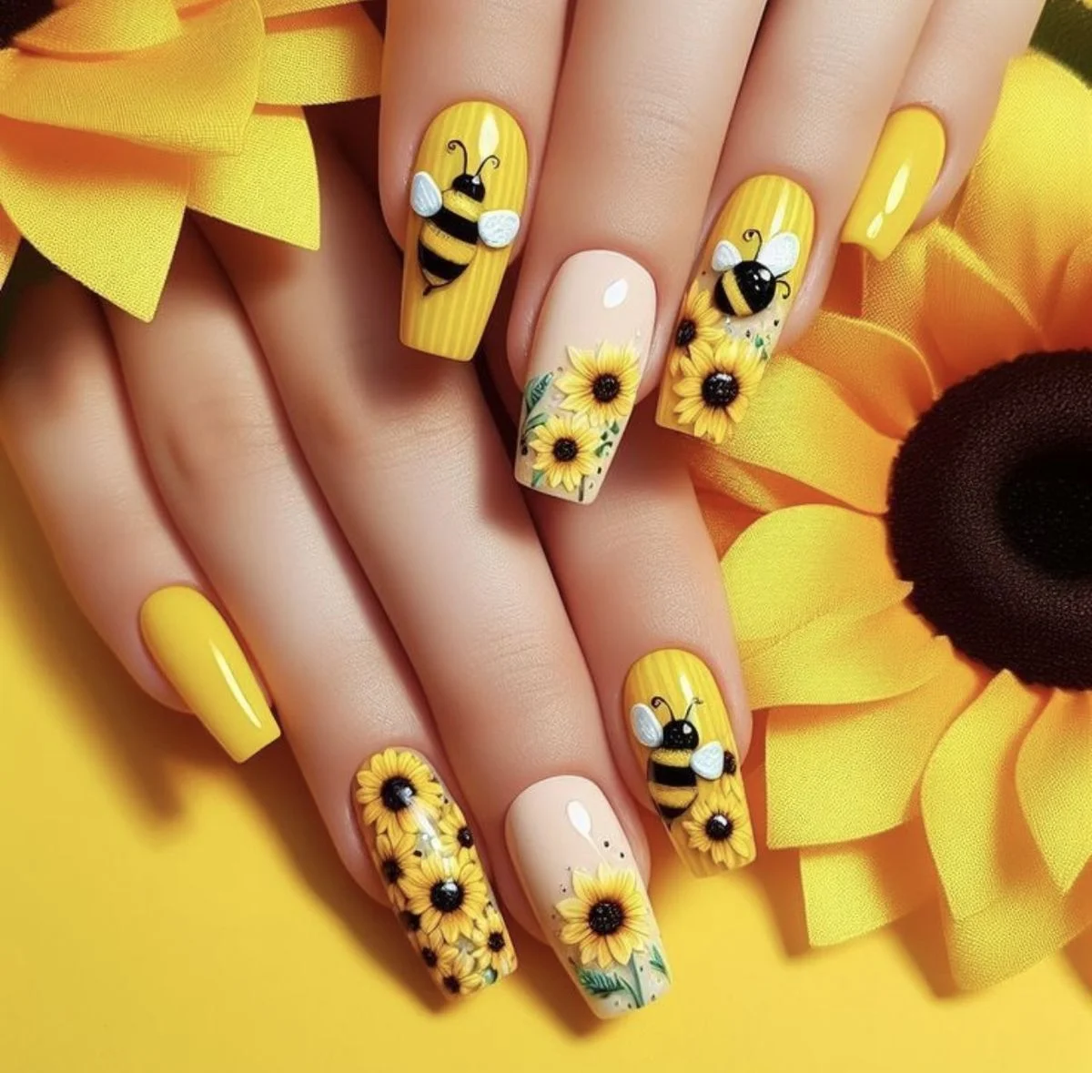 Tropical Sunset Nails