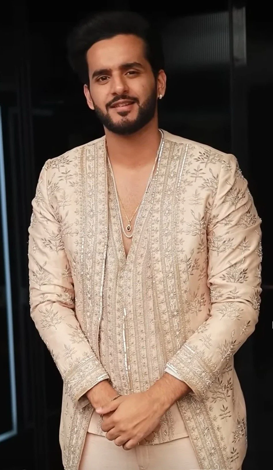 Premium Reception Dress with Embroidered Details for Men